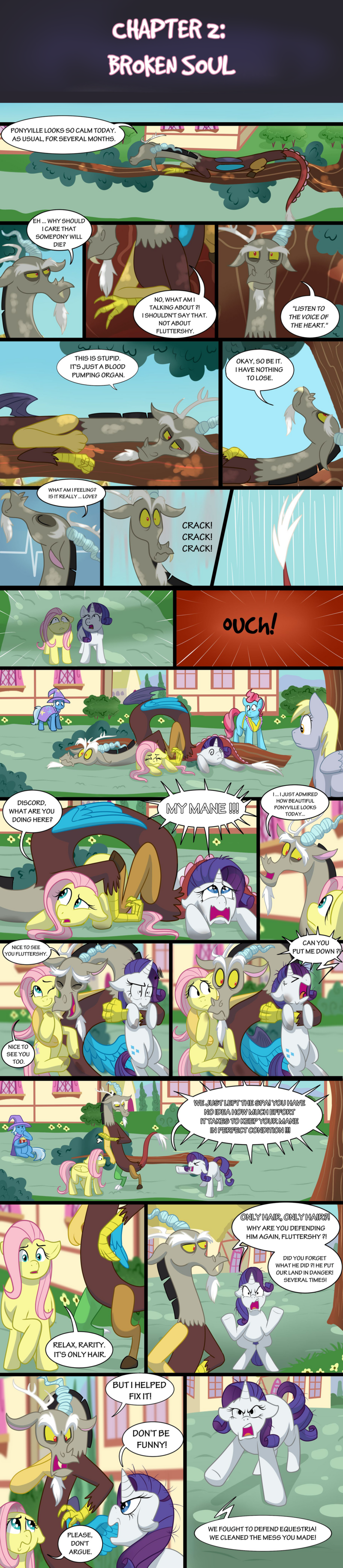 Page 27-29: Rarity is mad at Discord